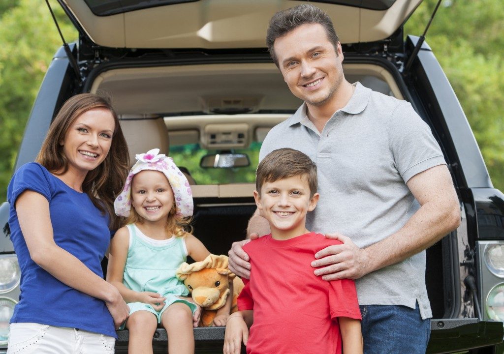 Family ready to take a roadtrip