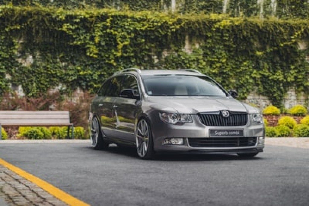 Skoda SUV on the road