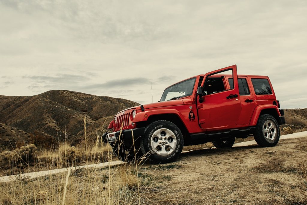 red jeep