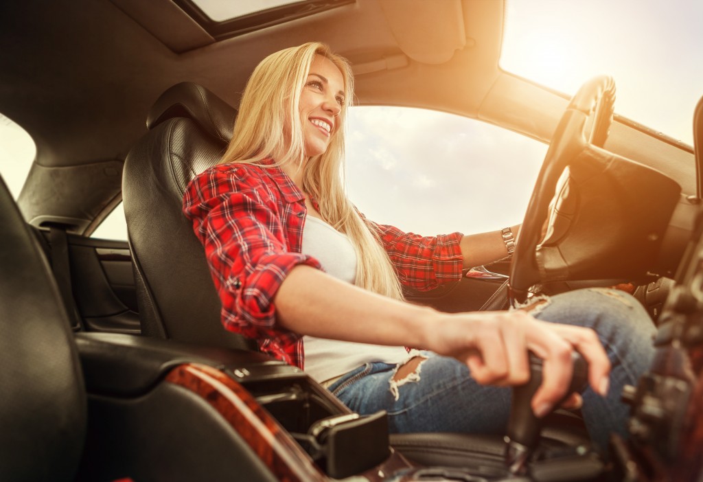 Woman driving