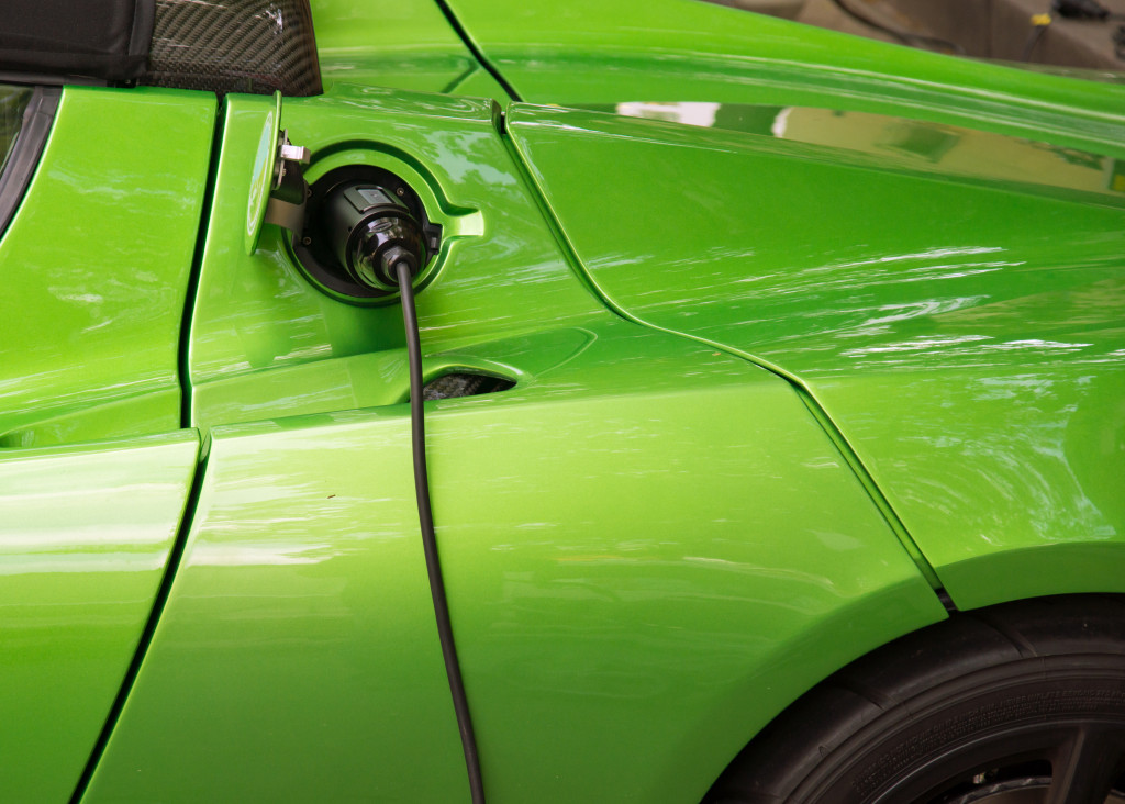 green electric car