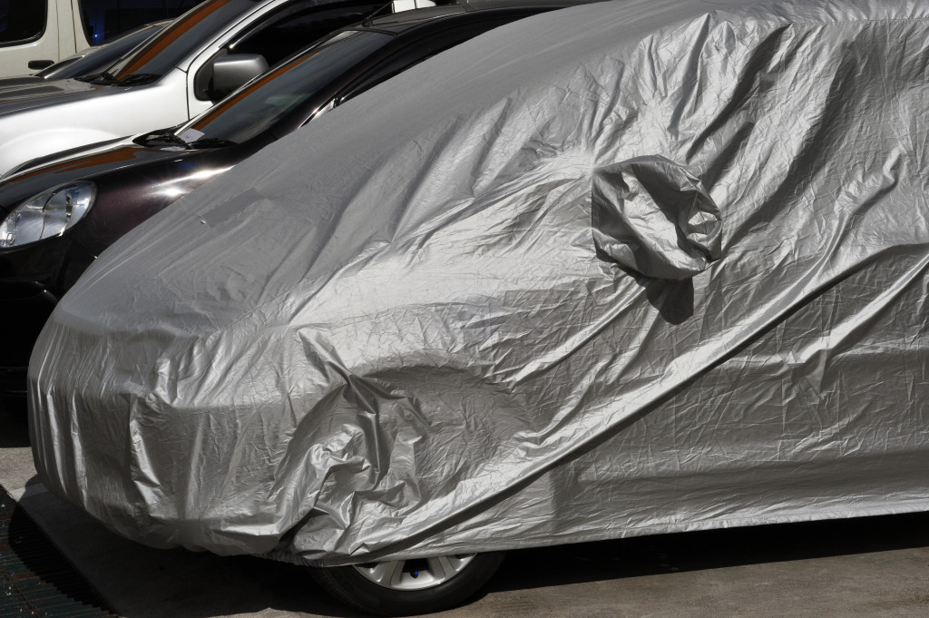 a covered car